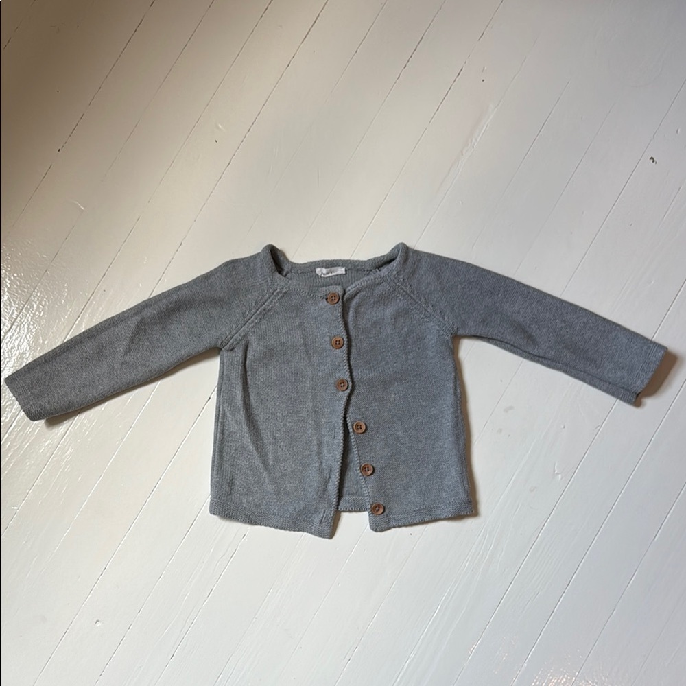 Jamie Kay Gray Button-Up Kids Cardigan